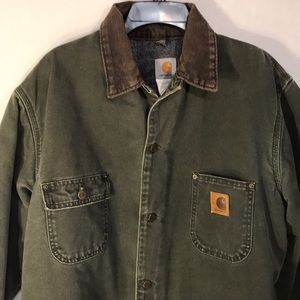 Carhartt Green Coat with Acrylic/Poly Lining